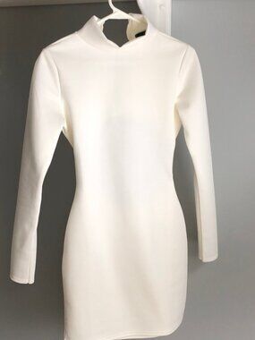 NWOT Missguided White Scuba Mini Dress Size 12